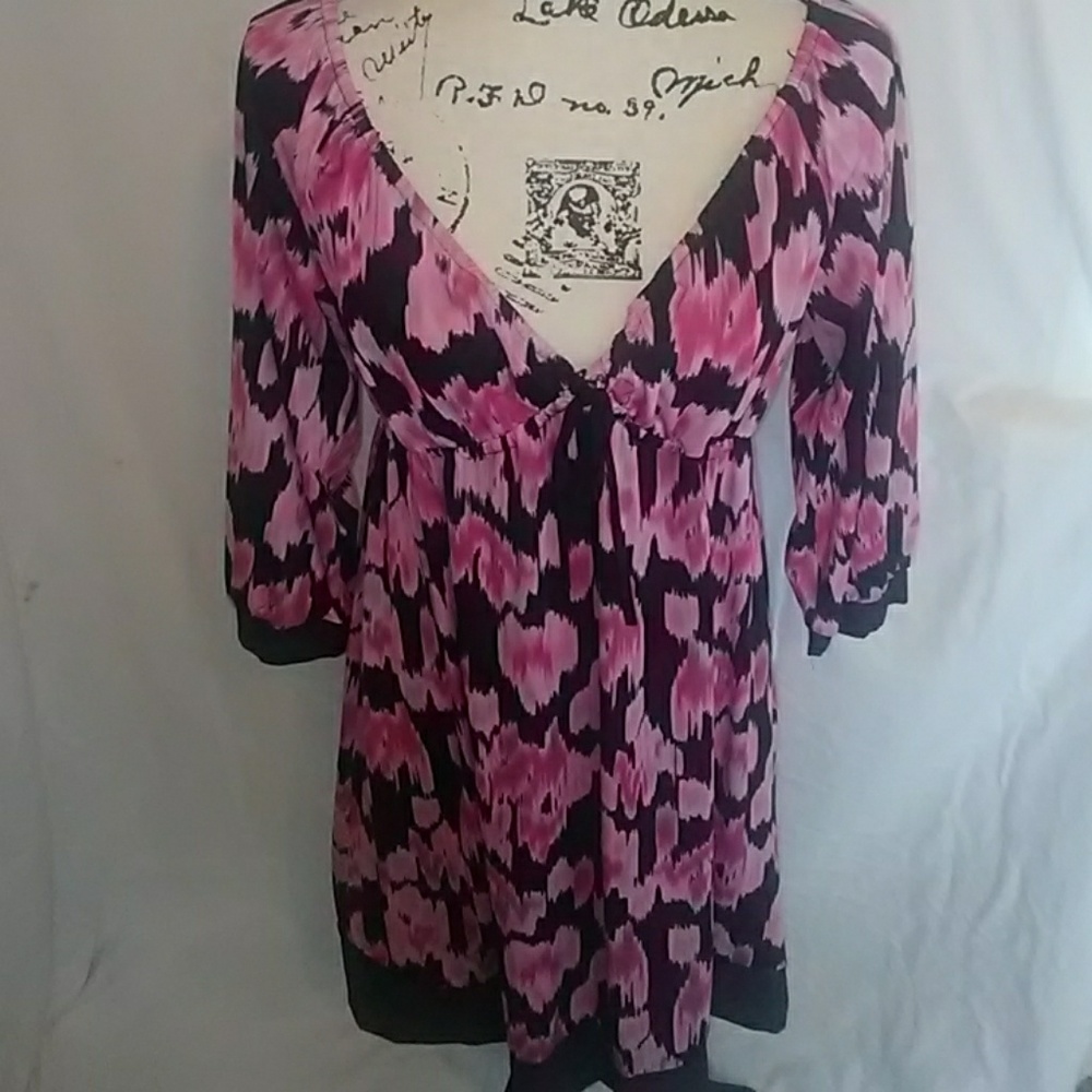 INC pink black dress